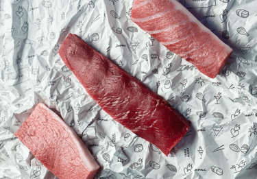 Filety modroplutvý tuniak - jednotlivé časti│Fillets of bluefin tuna